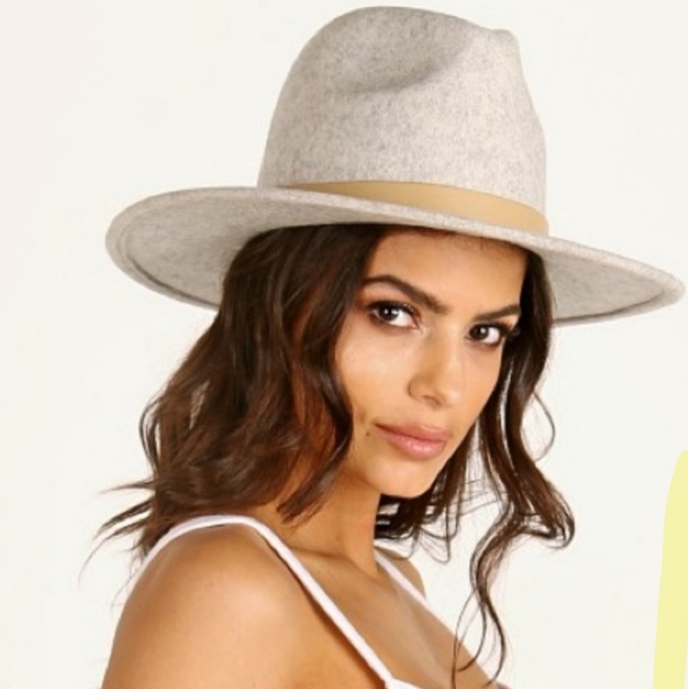 Grey Beige The Mack Wool Felt Hat